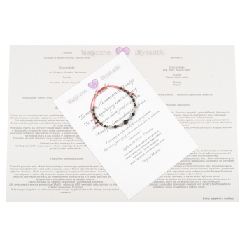 Bransoletka celebrytka czarny TURMALIN AKWAMARYN HEMATYT ochrona i miłość